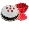 Black Forest Cake with Bouquet