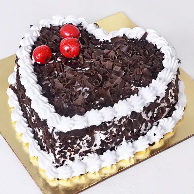 Black forest Heart Shape Cake