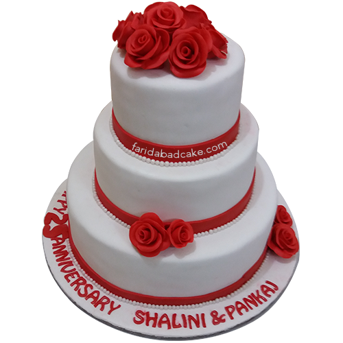 3 Layer Wedding Cake Online | Best Cake | DoorstepCake