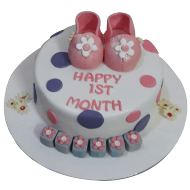 Baby Girl First Birthday Cake