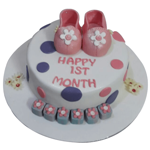 Baby Girl First Birthday Cake Online Delivery | Faridabadcake