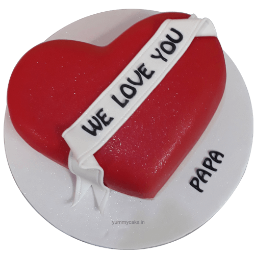 Heart Shaped Birthday Cake For Papa, Up To 15% Off