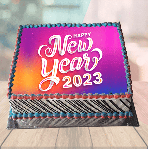 photo print new year cake 2023