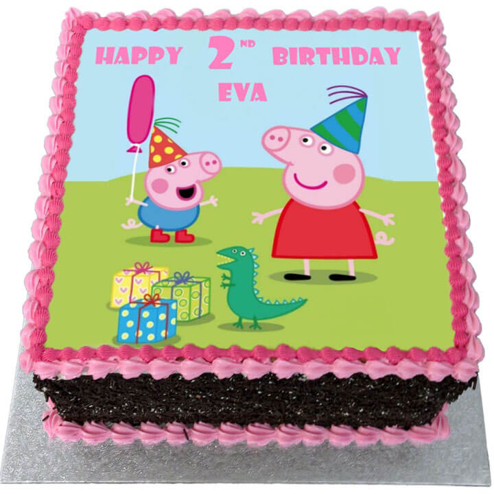 Peppa Pig Birthday Photo Cake | Get 90 Min Delivery