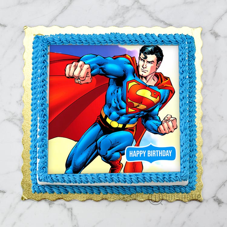 Superman Birthday Cake for Kids, Delivery Within 2 Hrs in Faridabad