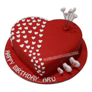 Heart Shaped Birthday Cake for Husband