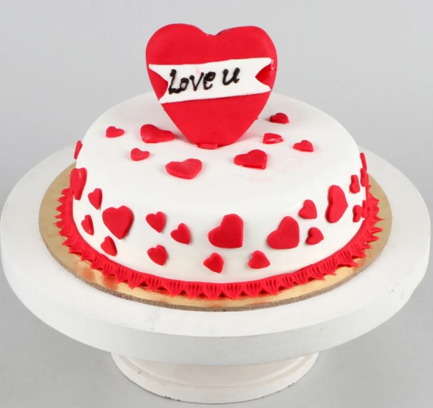 Valentines Day Cake - Flecks Cakes