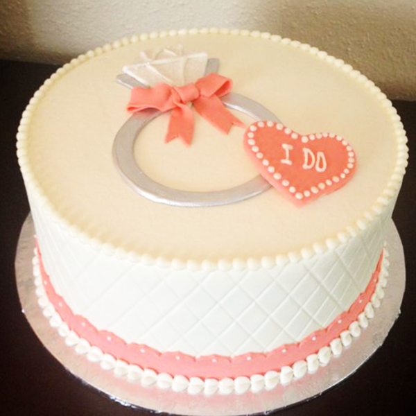 Ring Theme Engagement Cake