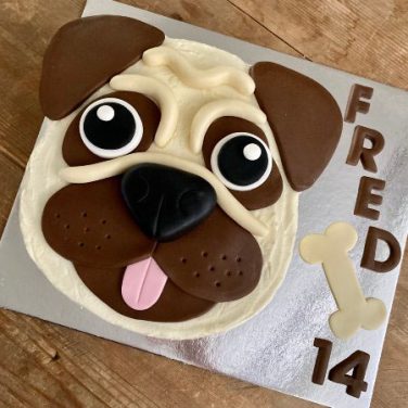Pug Birthday Cake