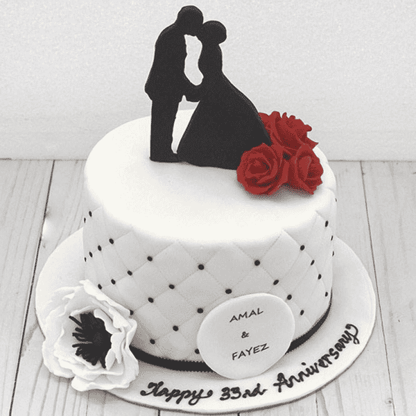 33rd Wedding Anniversary Cake