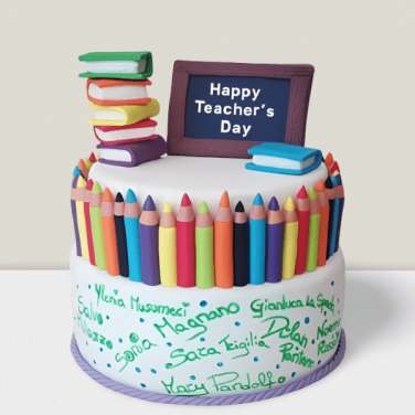 Teachers Day Fondant Cake