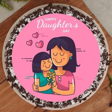 Daughters Day Photo Cake