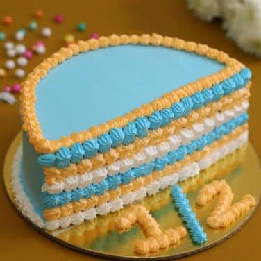 Half Birthday Cream Cake