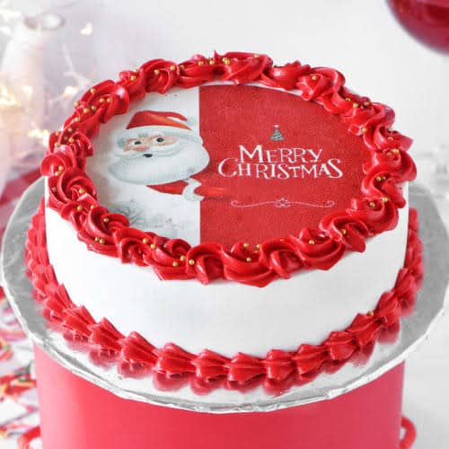 Merry Christmas cake  Fondant christmas cake Christmas cake designs Christmas  cake