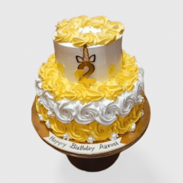 Birthday 2 Tier Cream Cake