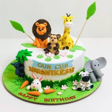 Jungle Theme Book Cake