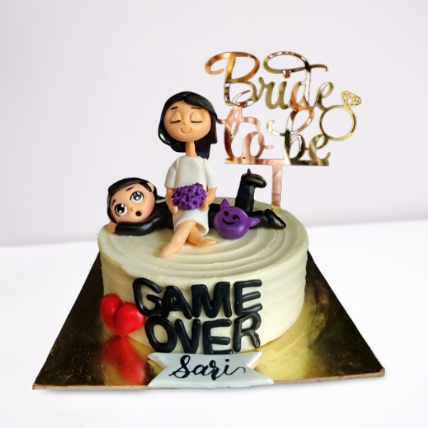 Bride To Be Game Over Cake