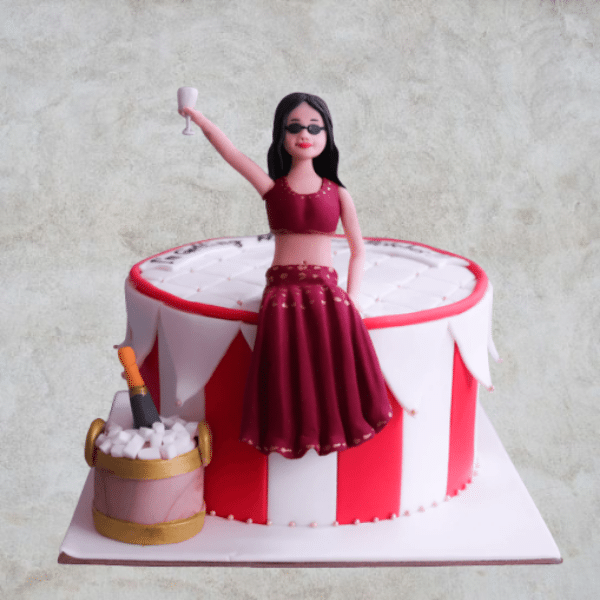 Girl Bachelorette Cake